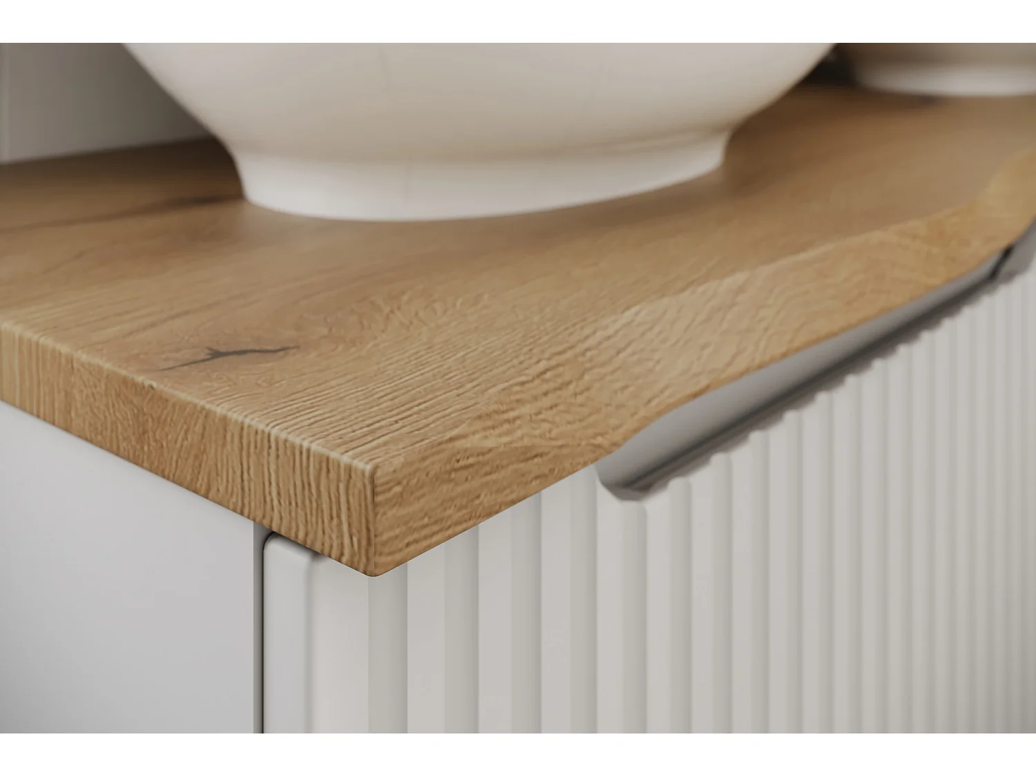 Plan de toilette 100 cm NATURE COAST EVOKE avec bord irrégulier