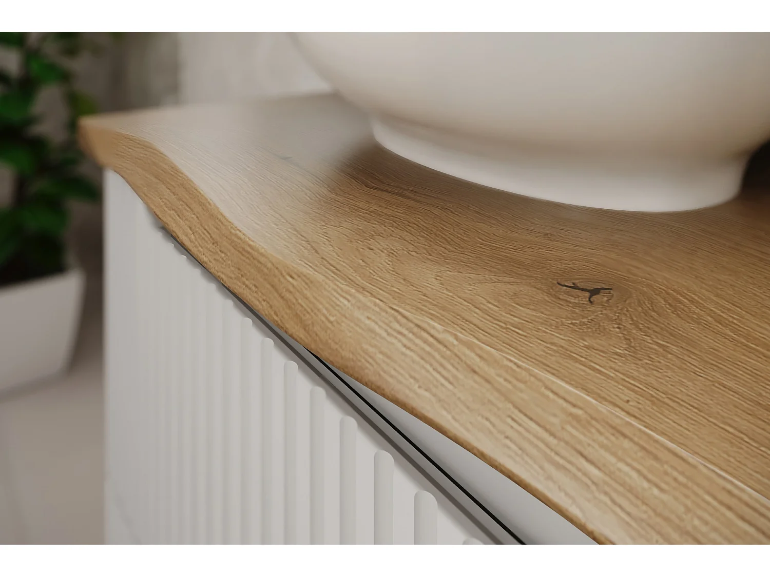 Plan de toilette 80 cm NATURE COAST EVOKE avec bord irrégulier