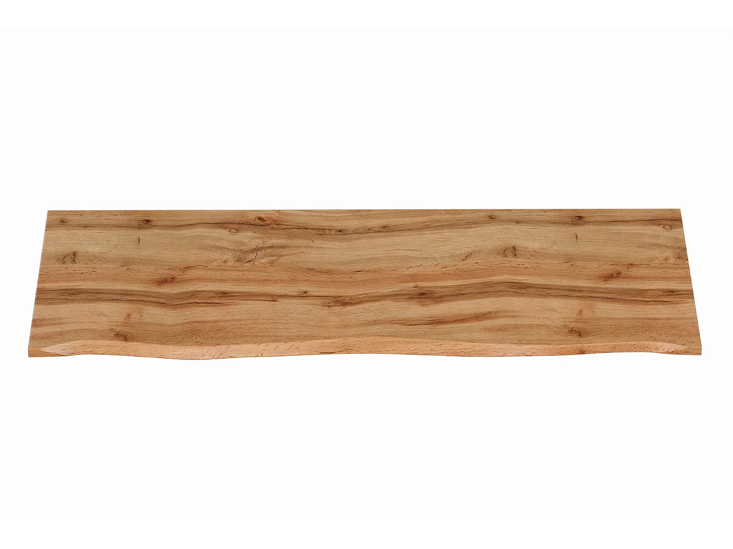 Plan de toilette 140 cm NATURE Chêne Wotan avec bord ondulé