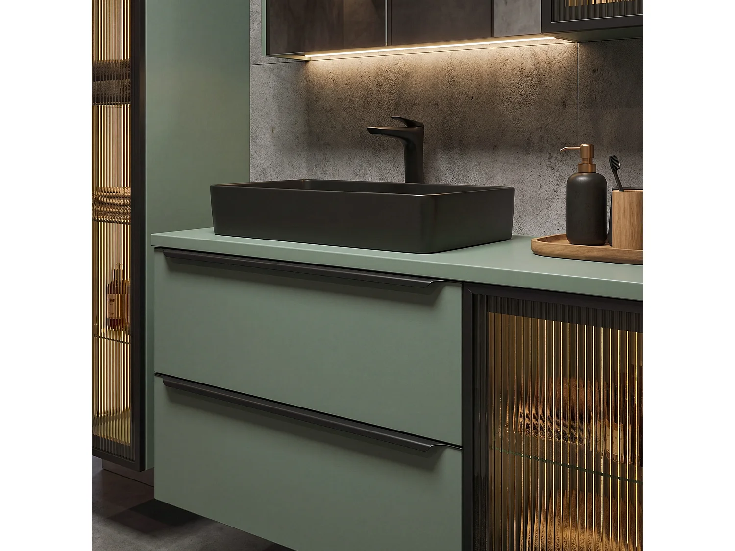 Plan de toilette Sombra Green 120 cm - Reed Green