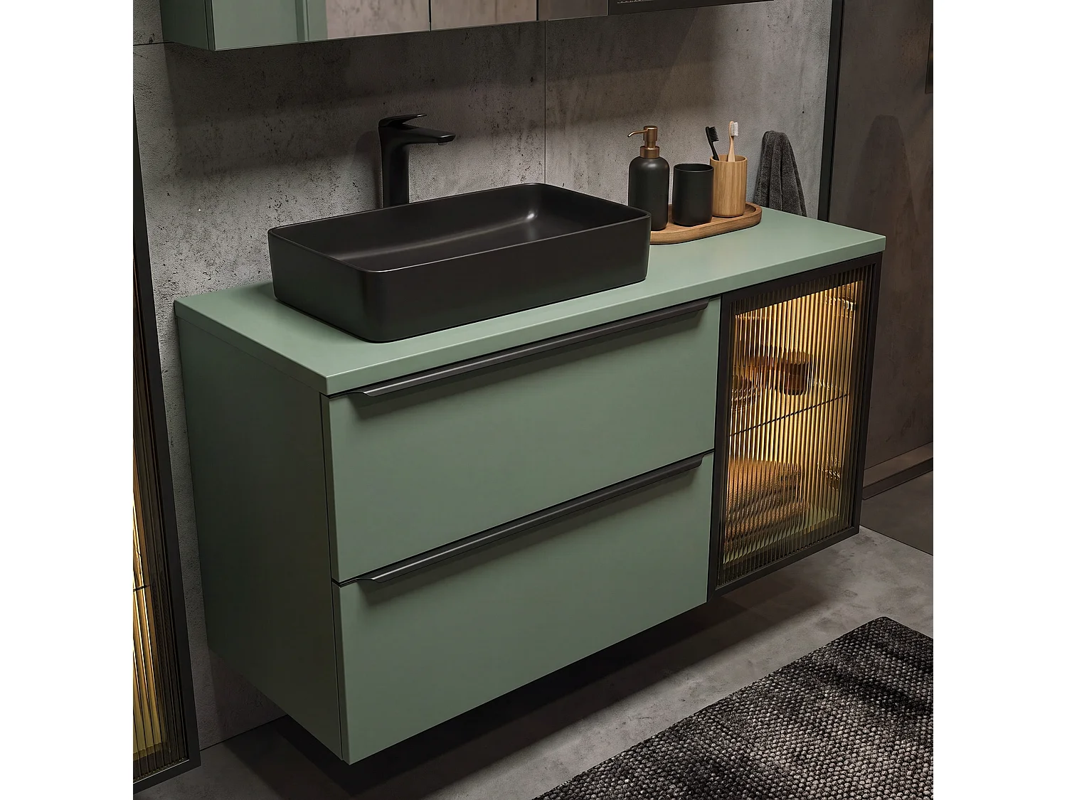 Plan de toilette Sombra Green 120 cm - Reed Green