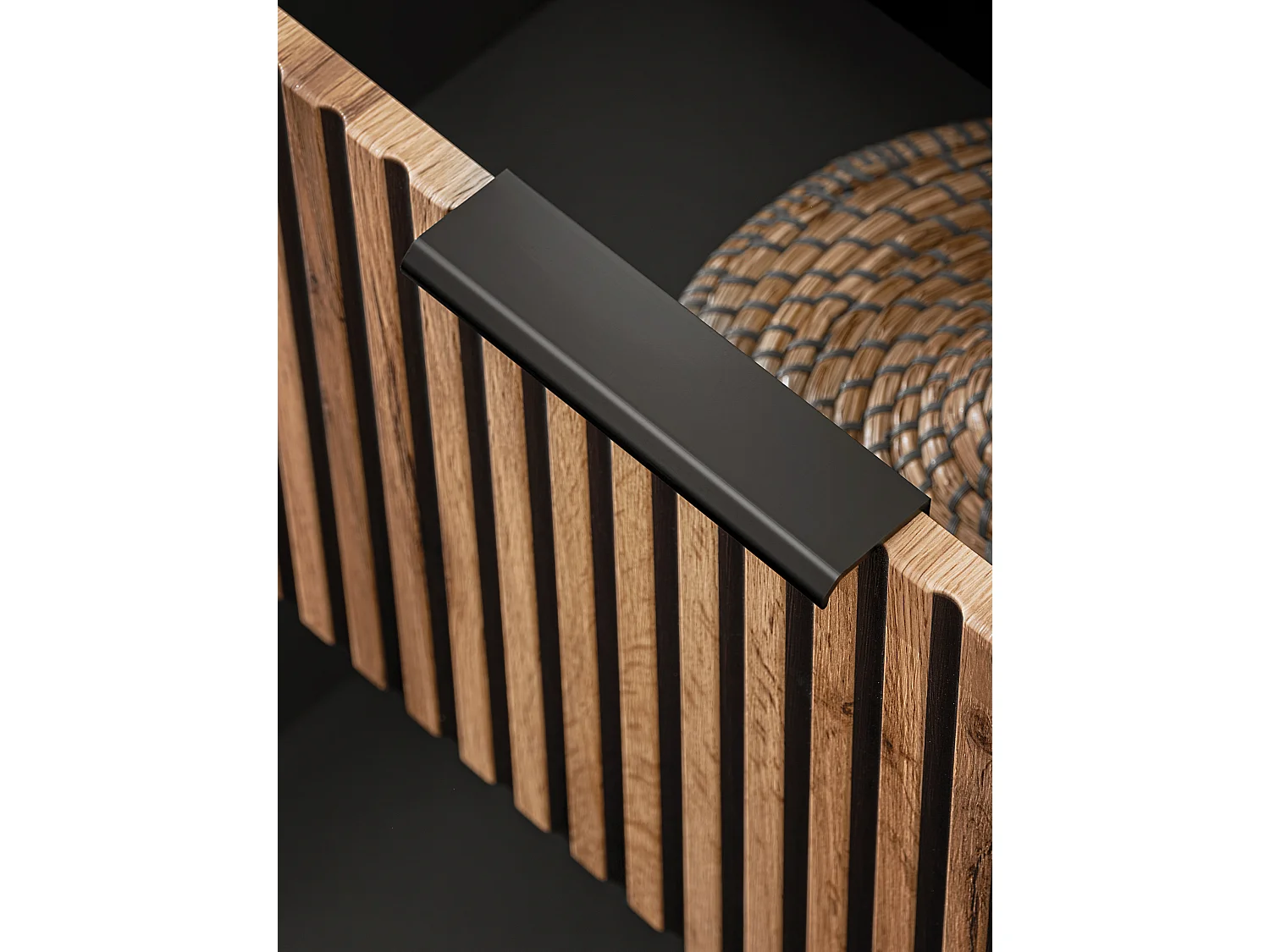 Badkamermeubelset 120 cm 9-delig Wotan eiken geribbeld met LED