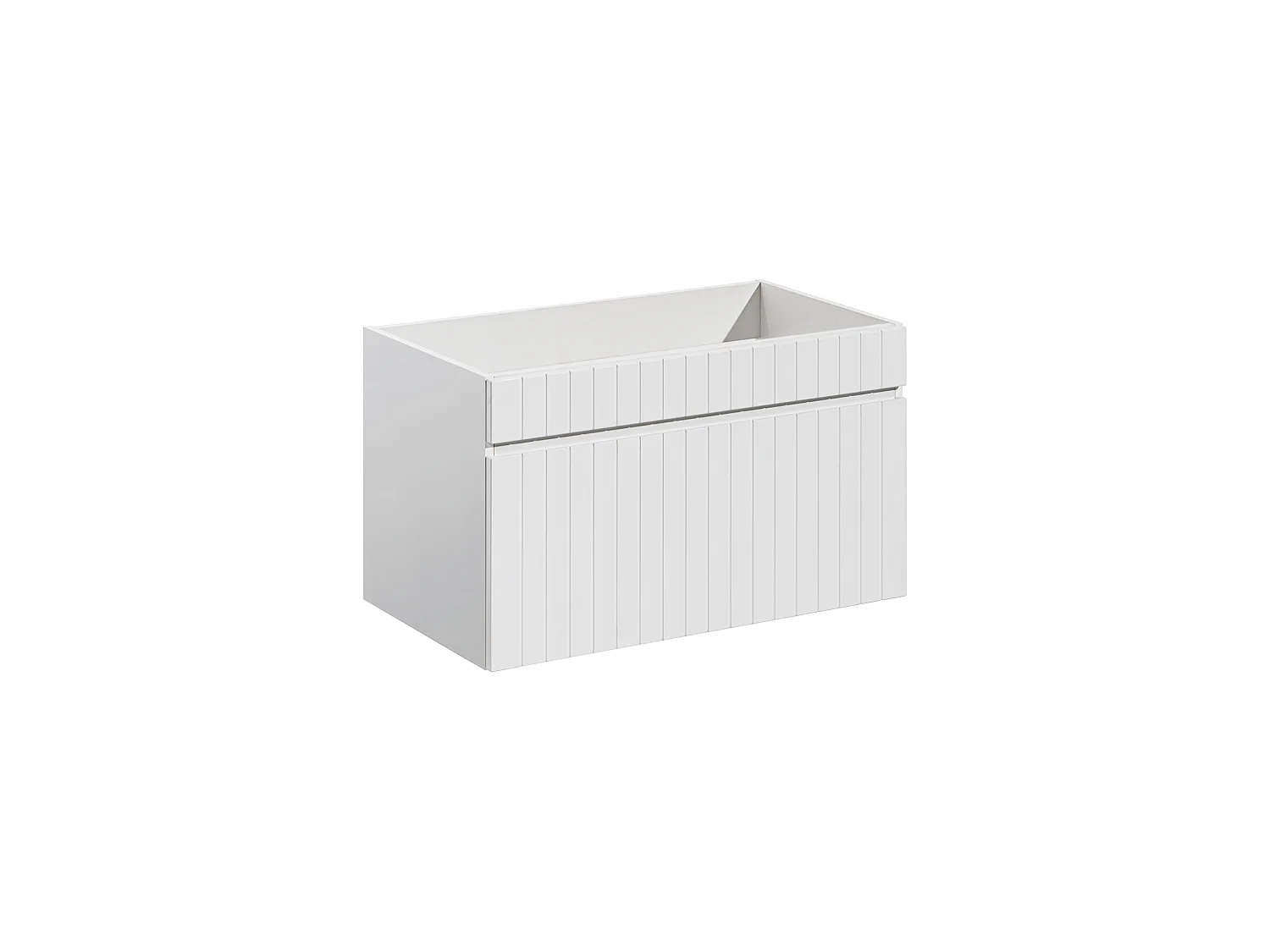 Ensemble de meubles 160 cm avec plan de toilette et 2 vasques à poser Smile Iconic White