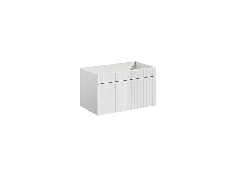 Ensemble de meubles 160 cm avec plan de toilette et 2 vasques à poser Smile Iconic White