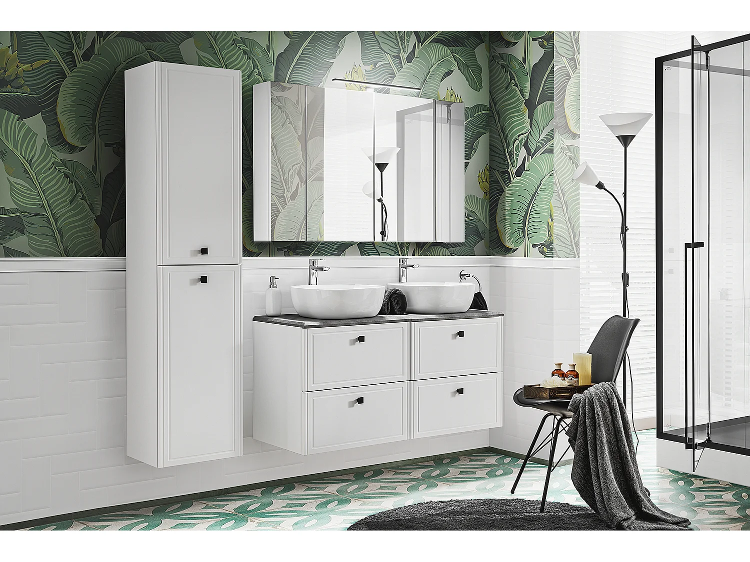 Plan de toilette HAVANA CONCRETE 120 cm