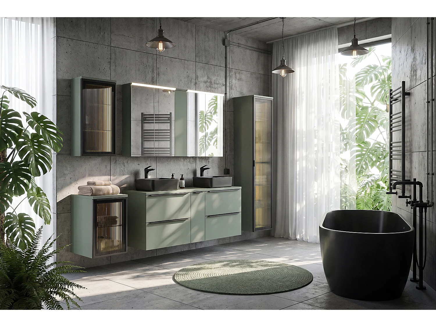 Plan de toilette Sombra Green 70 cm - Reed Green
