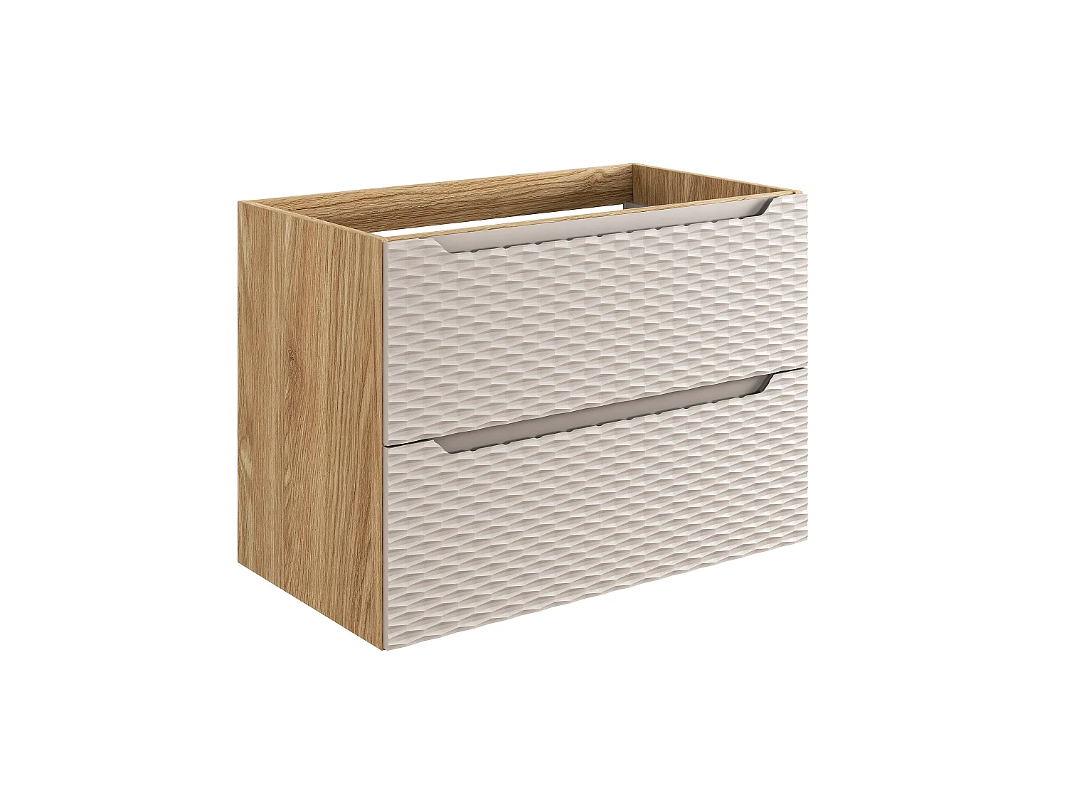 Ensemble de meubles Ocean Beige 80 cm avec vasque à poser et 2 tiroirs