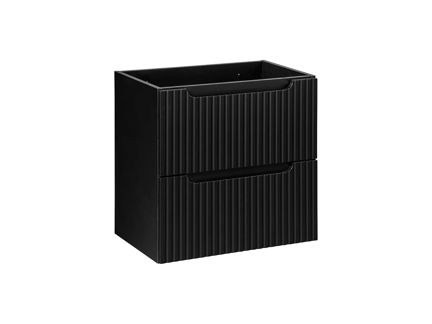 Conjunto de muebles Nova Black 60 cm con lavabo sobre encimera, negro mate