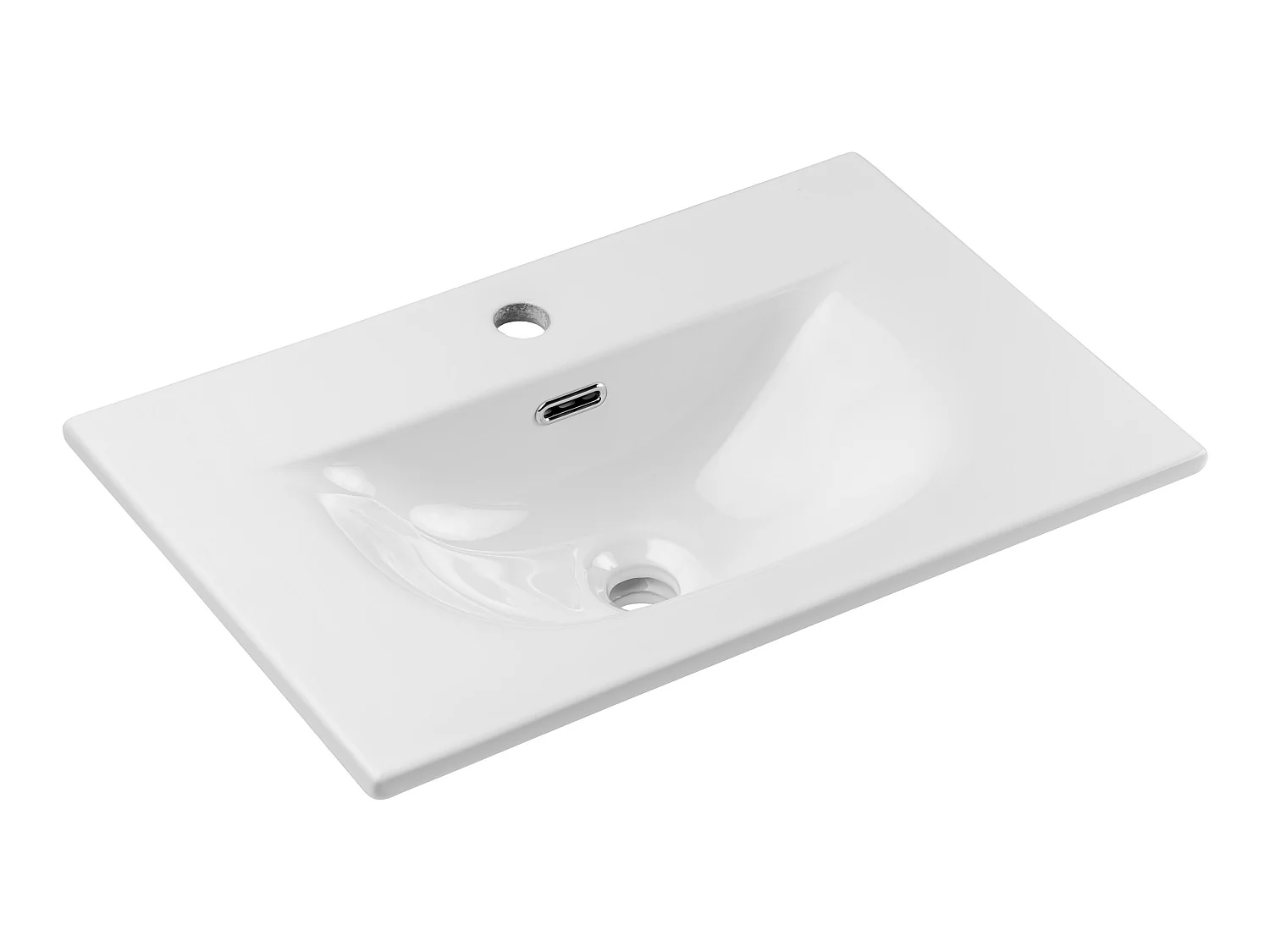 Conjunto de muebles Nova Black 60 cm con lavabo sobre encimera, negro mate