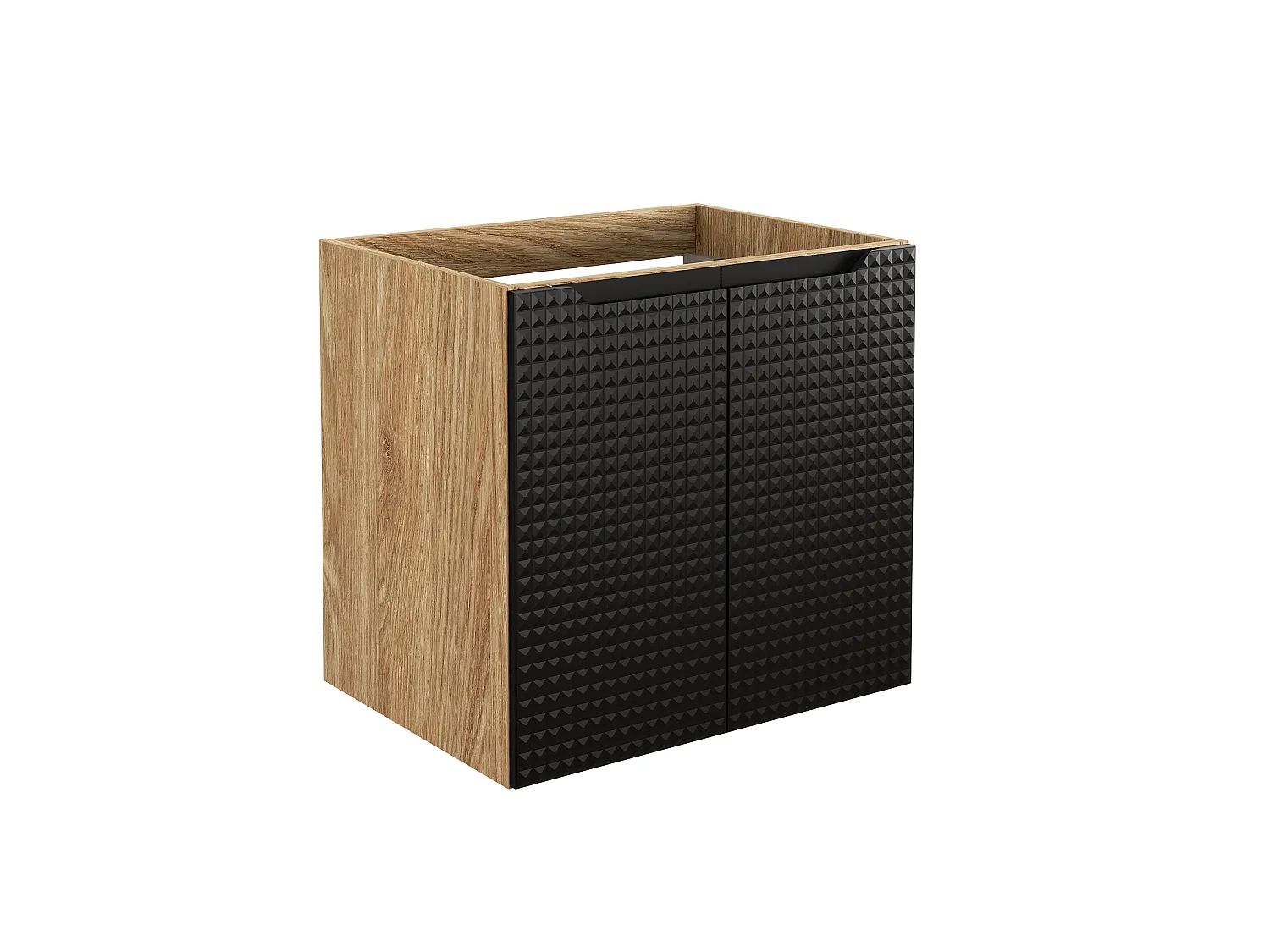 Conjunto de muebles Luxor Black 60 cm con mueble bajo lavabo y lavabo de mueble