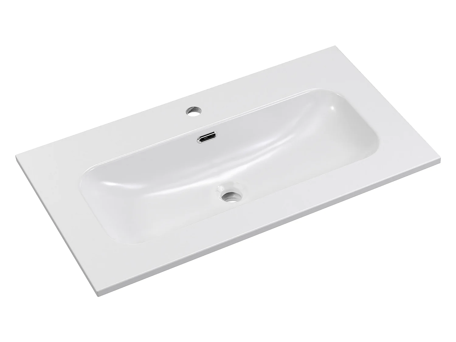 Ensemble salle de bain Donna Sand 80 cm avec vasque à poser FLY blanc brillant