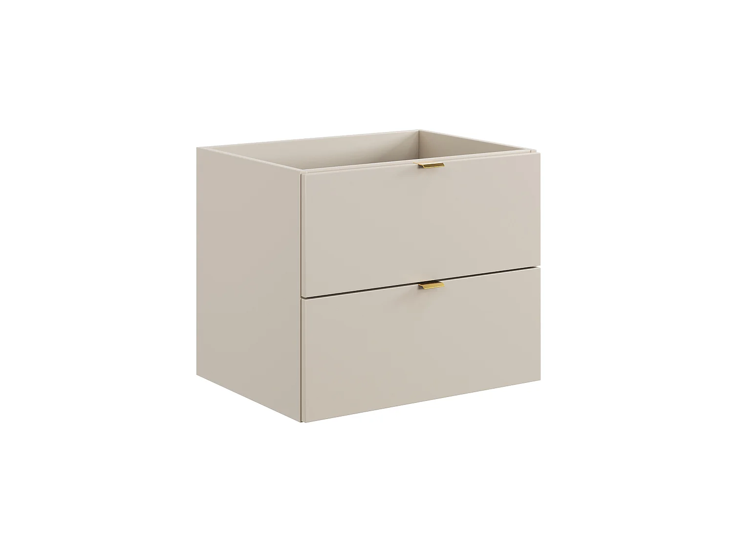 ES conjunto de muebles de baño Dalia Cashmere 60 cm con lavabo sobre encimera Lava y dos columnas altas acabado cashmere mate