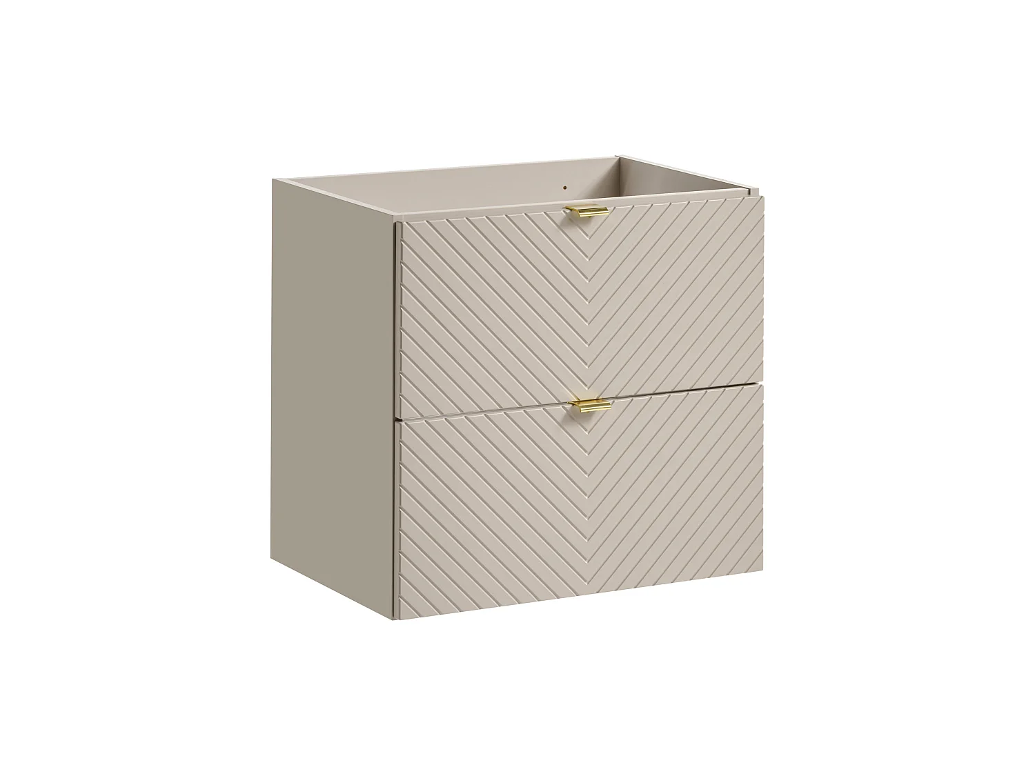Ensemble de meubles Viva Cashmere 60 cm avec meuble sous-vasque 2 tiroirs et vasque à poser