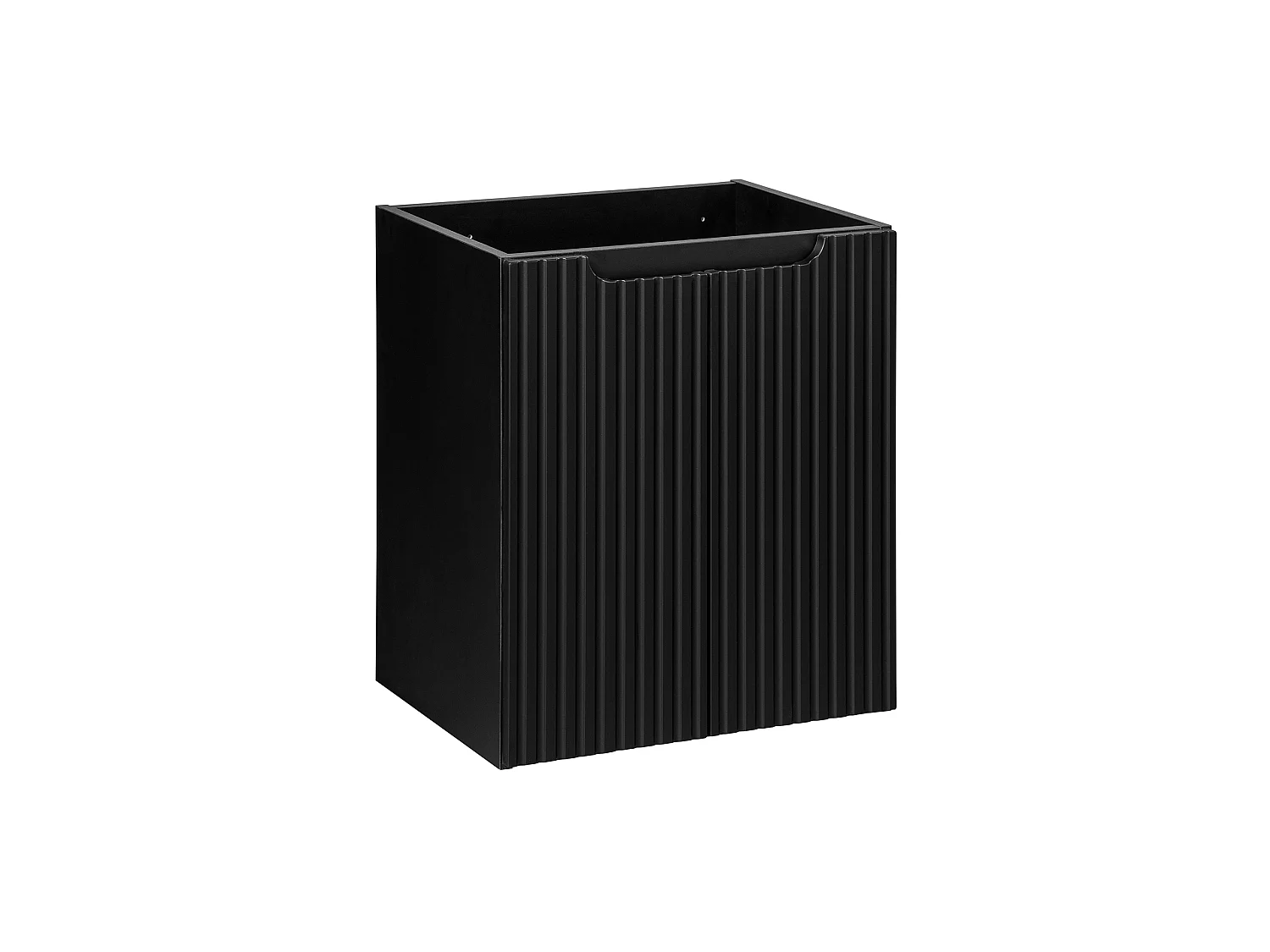 Conjunto de muebles Nova Black 50 cm con lavabo sobre encimera SKY 3 y tirador negro mate