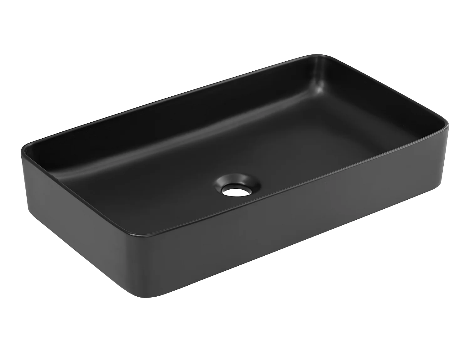 Conjunto de muebles Ocean Black 120 cm con encimera de baño y lavabo sobre encimera Slim