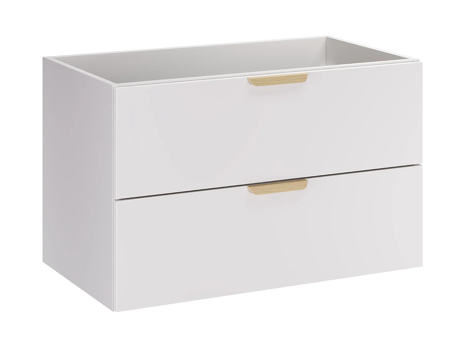 FR ensemble salle de bain Aster White 80 cm avec meuble sous vasque, plan de toilette et vasque à poser Anna