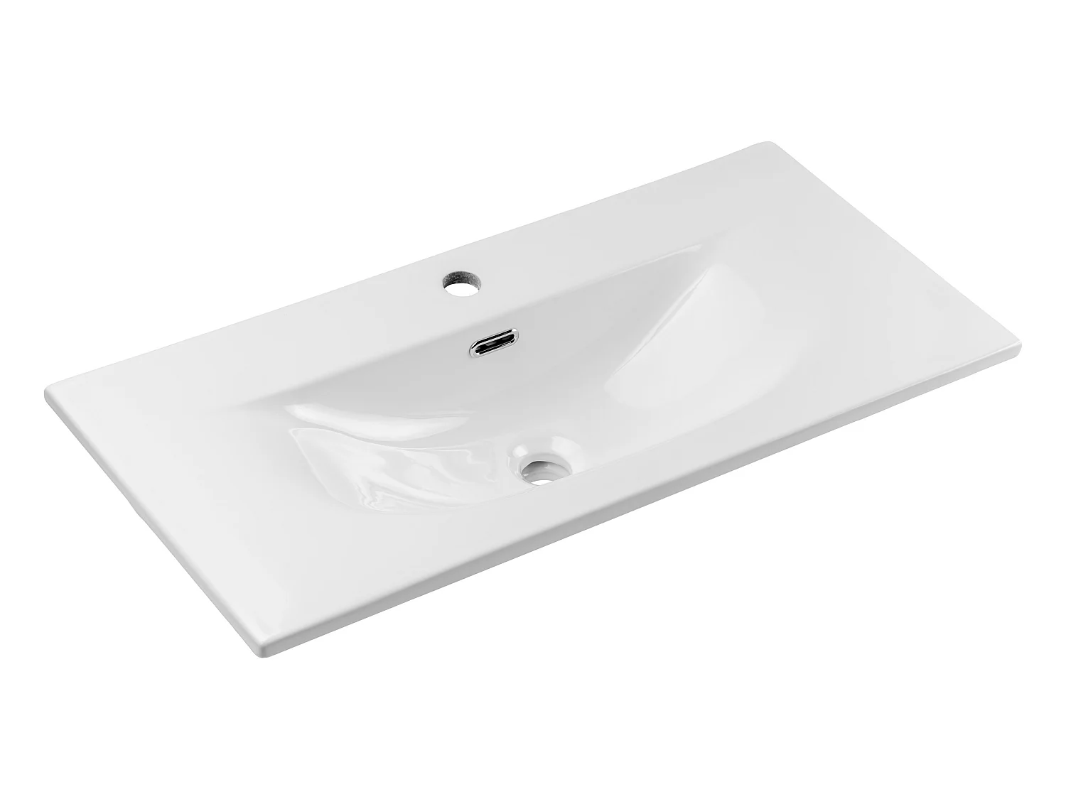Conjunto de muebles Nova Black 80 cm con lavabo sobre encimera y tiradores negro mate
