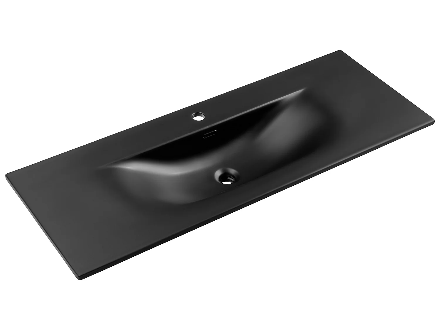 Conjunto de muebles Ocean Black 120 cm con lavabo sobre encimera negro mate