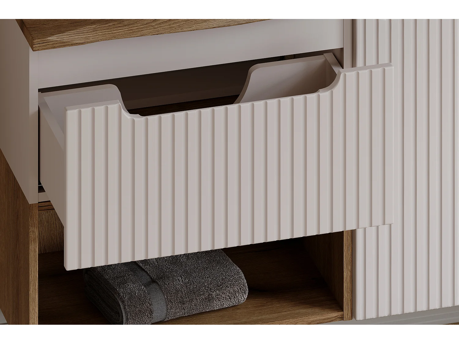 Conjunto de muebles Nova Cashmere 60 cm con mueble bajo lavabo y lavabo sobre encimera