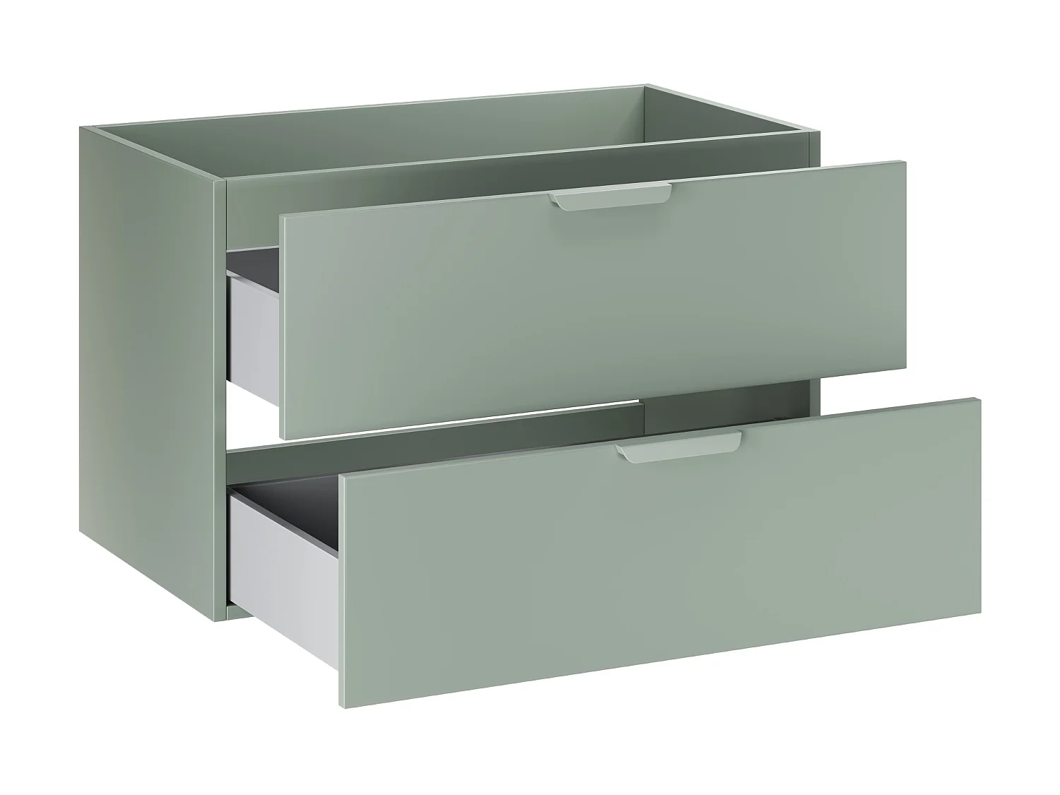 Meuble sous vasque Aster Green 80 cm 2 tiroirs