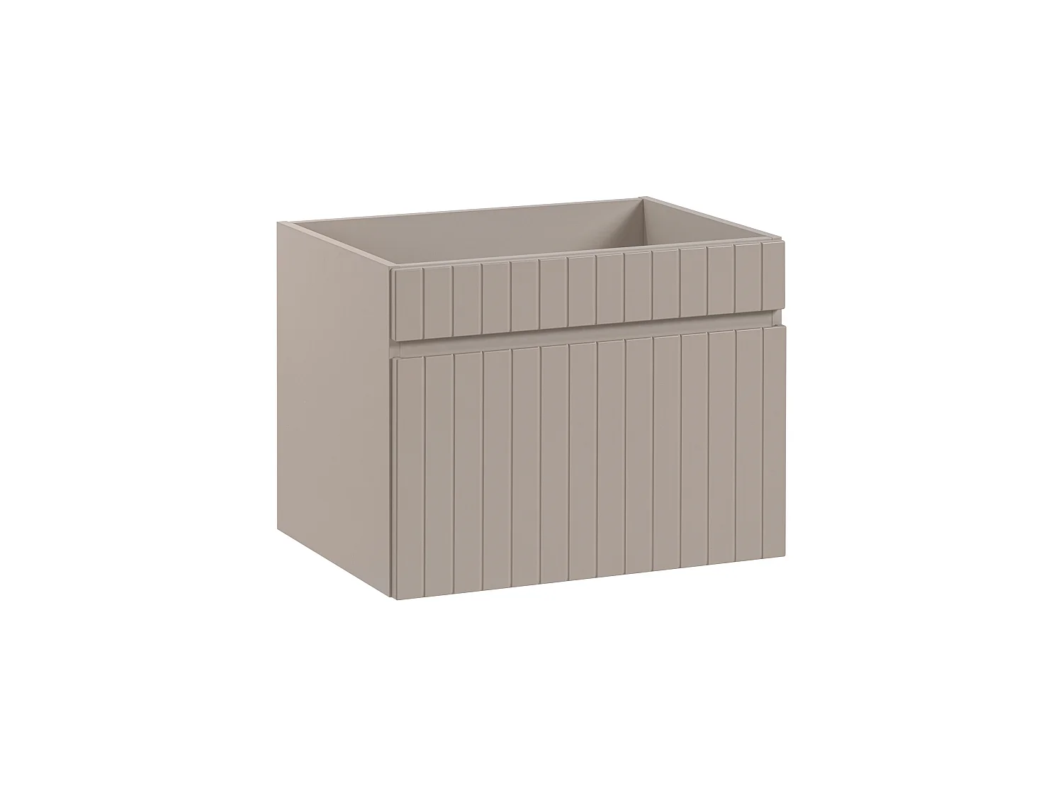 Ensemble de meubles 60 cm avec plan de toilette et vasque à poser Wiki - Iconic Cashmere