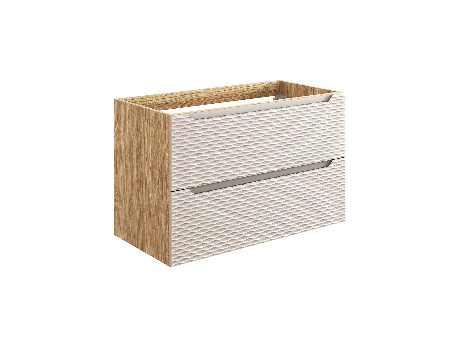 Ensemble de meubles Ocean Beige 120 cm avec vasque à poser et meuble latéral