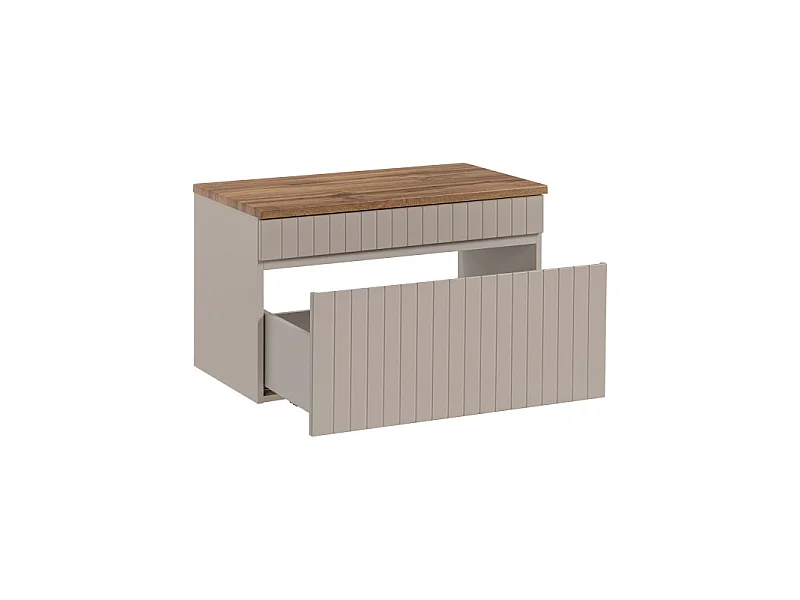 ensemble de meubles Iconic Cashmere 80 cm avec plan de toilette et vasque à poser Wiki