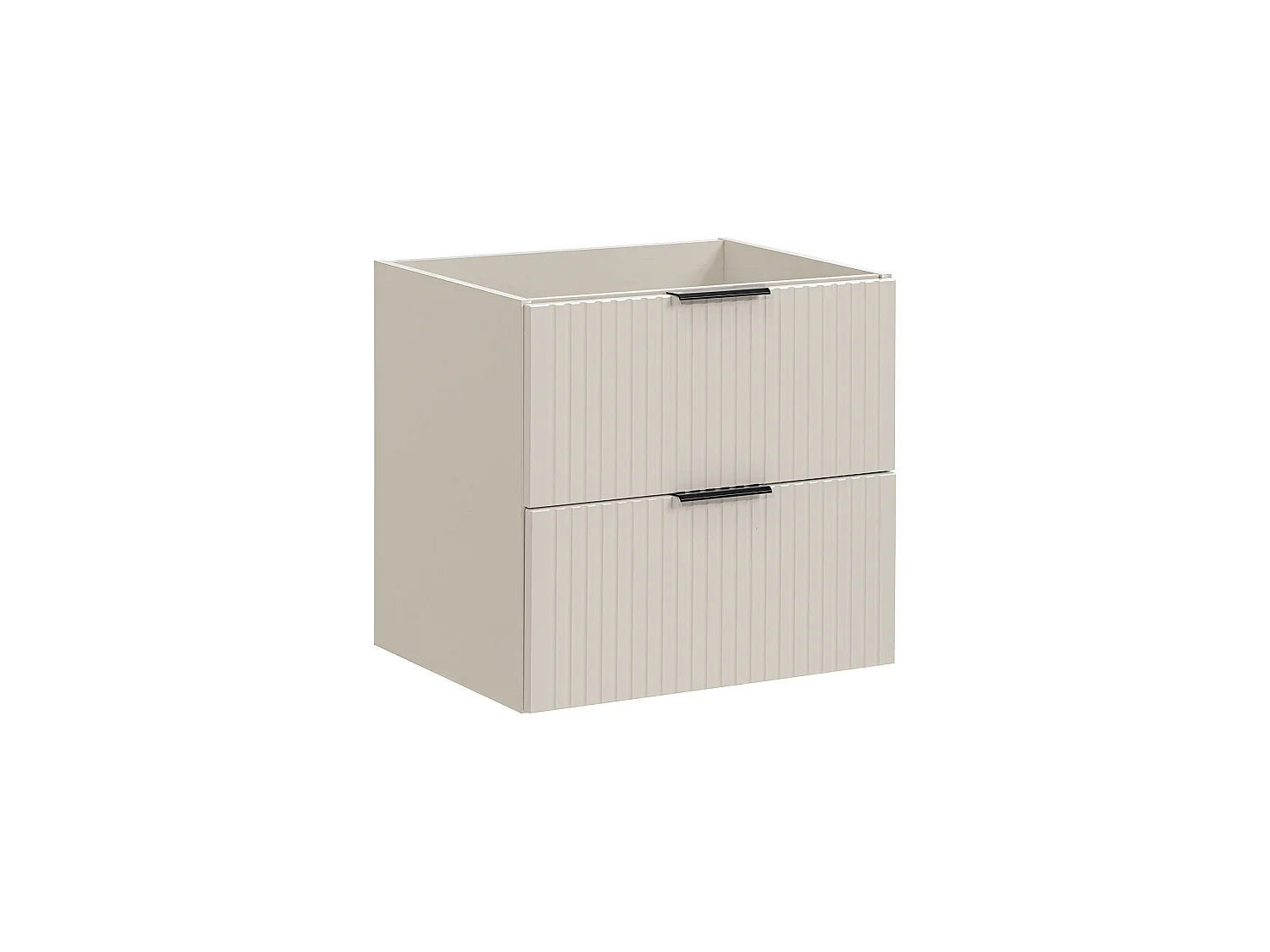 FR ensemble salle de bain Adel Cashmere 120 cm avec plan de toilette et 2 vasques à poser Smile