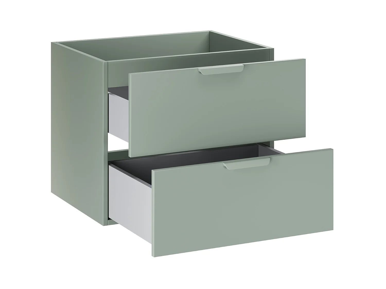 Meuble sous vasque Aster Green 60 cm 2 tiroirs