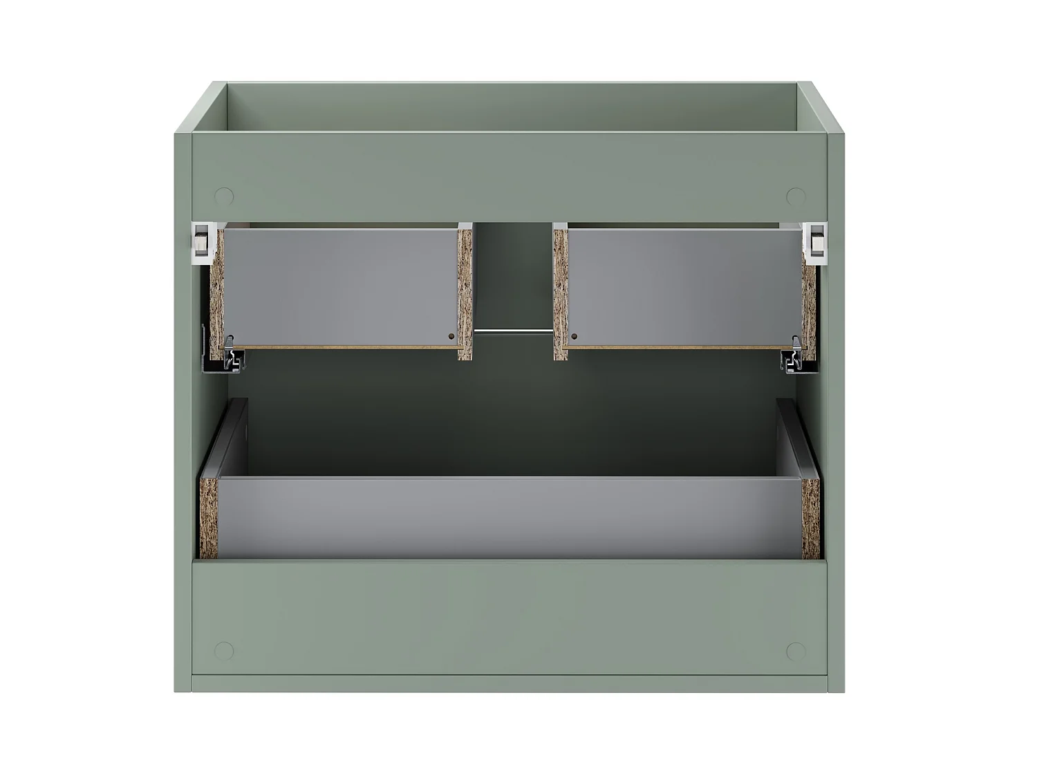Meuble sous vasque Aster Green 60 cm 2 tiroirs
