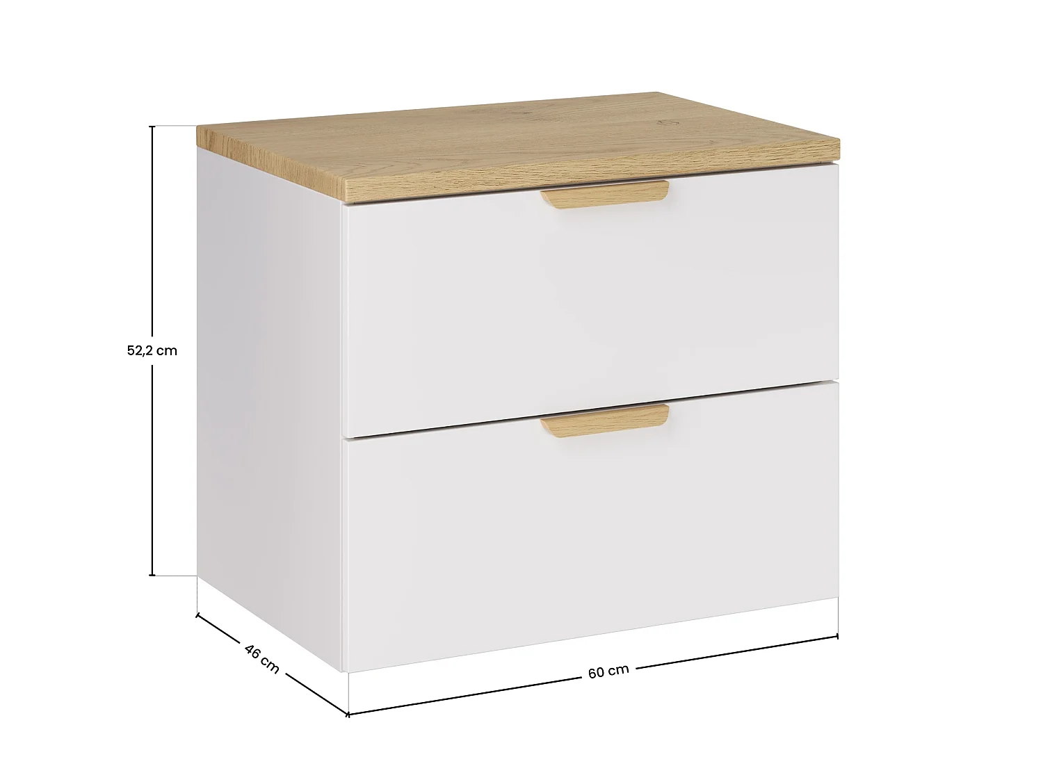 Ensemble de meubles Aster White 60cm avec plan de travail