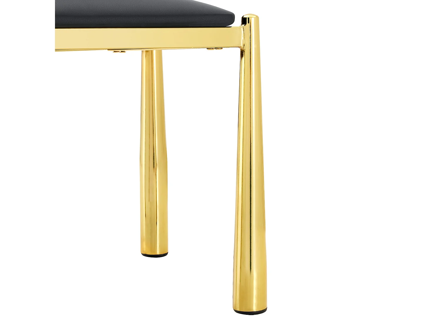 Set van 2 eetkamerstoelen met halfronde gestoffeerde rug en metalen poten