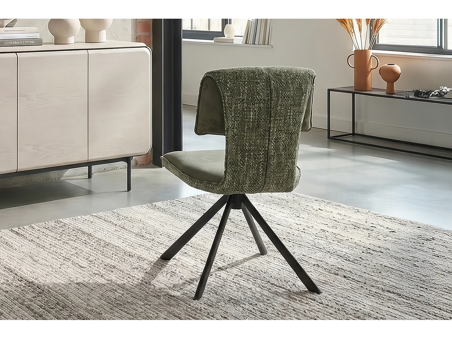 Silla de comedor - Verde Tejido - LYSSIA
