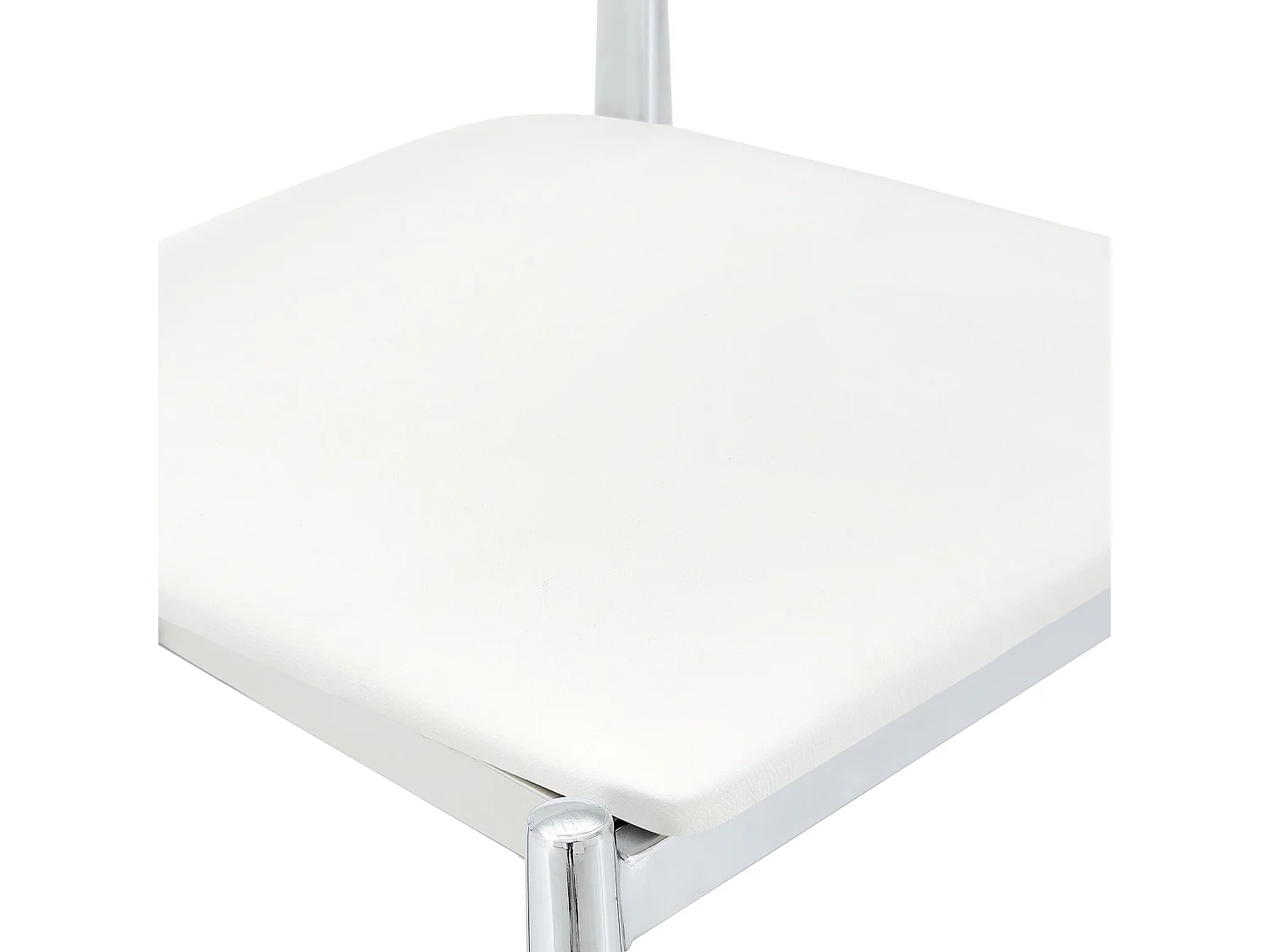 Set van 2 eetkamerstoelen met halfronde gestoffeerde rug en metalen poten