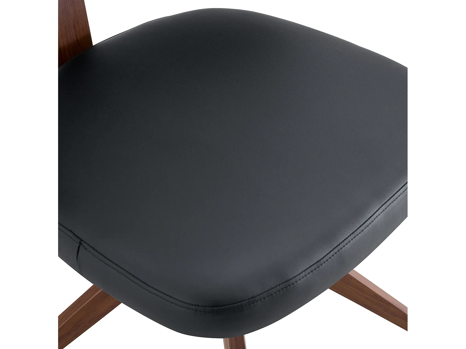 Set van 2 draaibare eetkamerstoelen met gebogen gestoffeerde rug