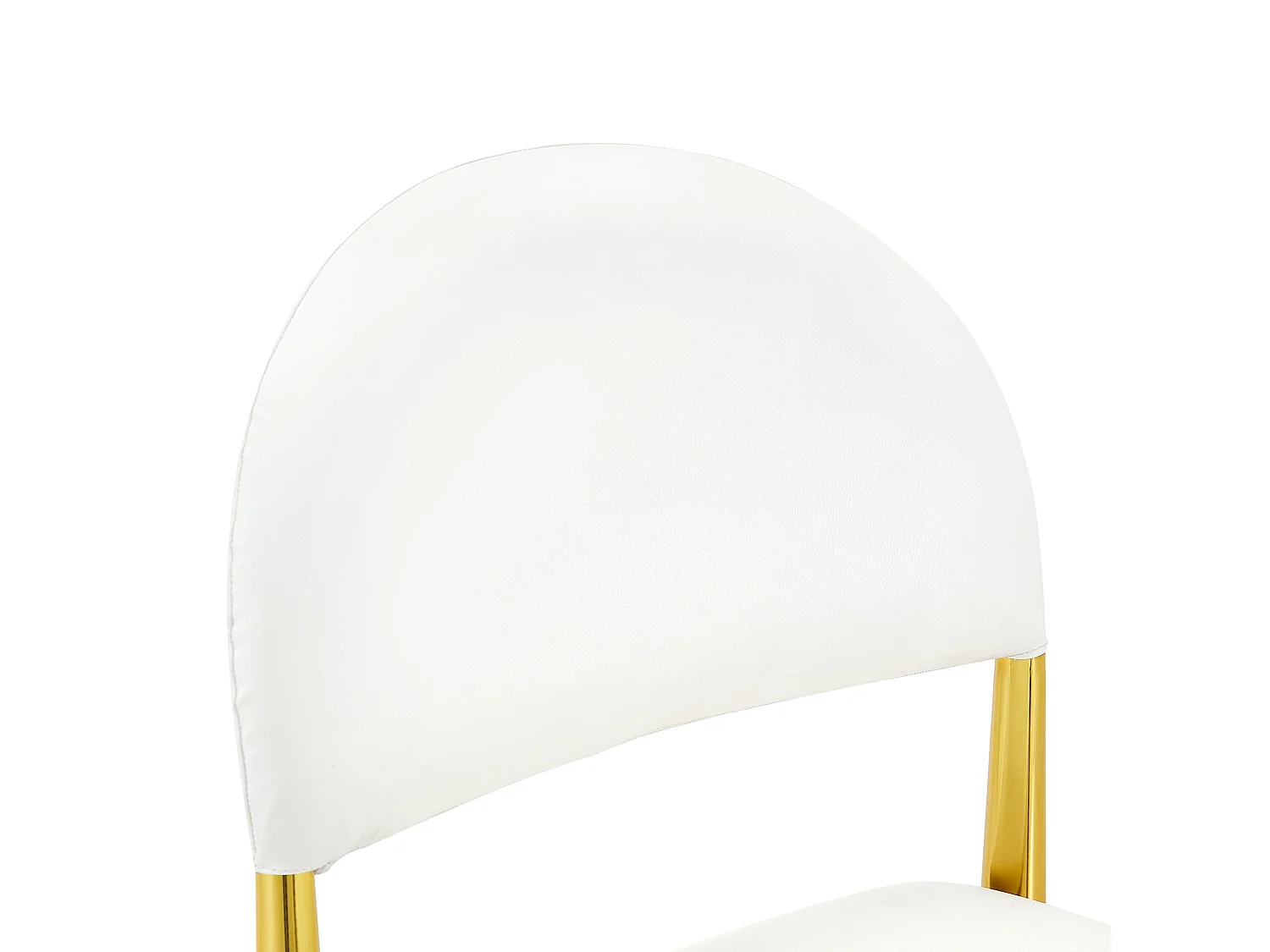 Set van 2 eetkamerstoelen met halfronde gestoffeerde rug en metalen poten