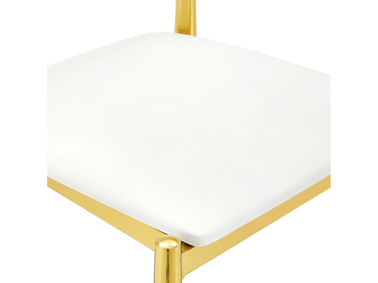 Set van 2 eetkamerstoelen met halfronde gestoffeerde rug en metalen poten