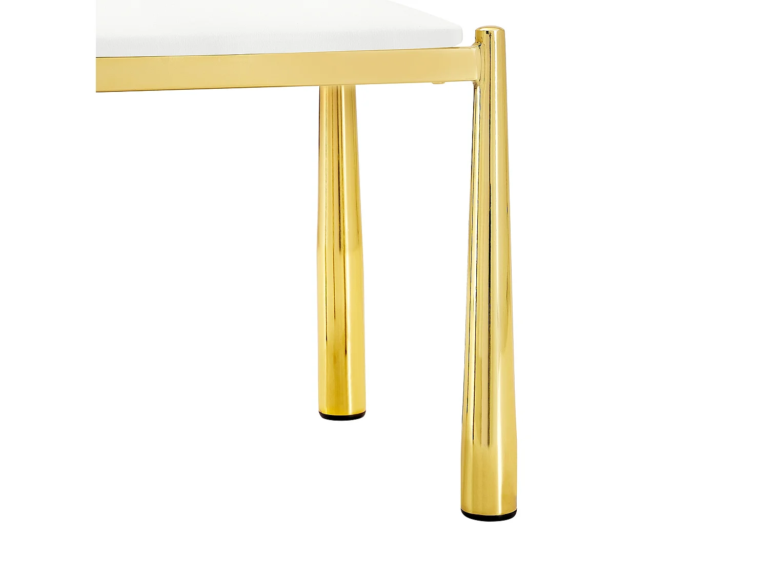 Set van 2 eetkamerstoelen met halfronde gestoffeerde rug en metalen poten