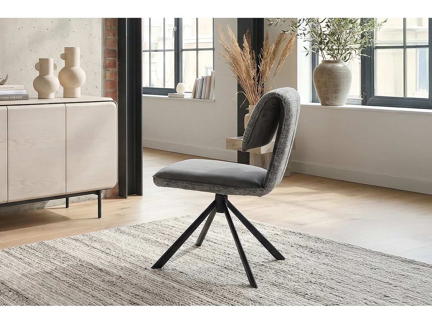 Silla de comedor - Gris Tejido - LYSSIA