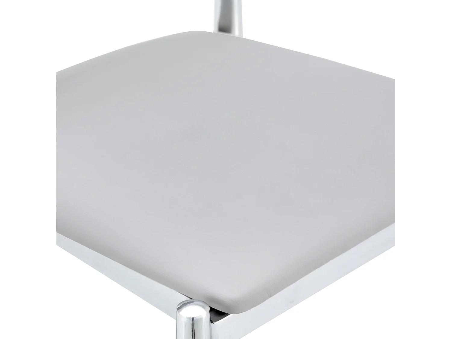 Set van 2 eetkamerstoelen met halfronde gestoffeerde rug en metalen poten