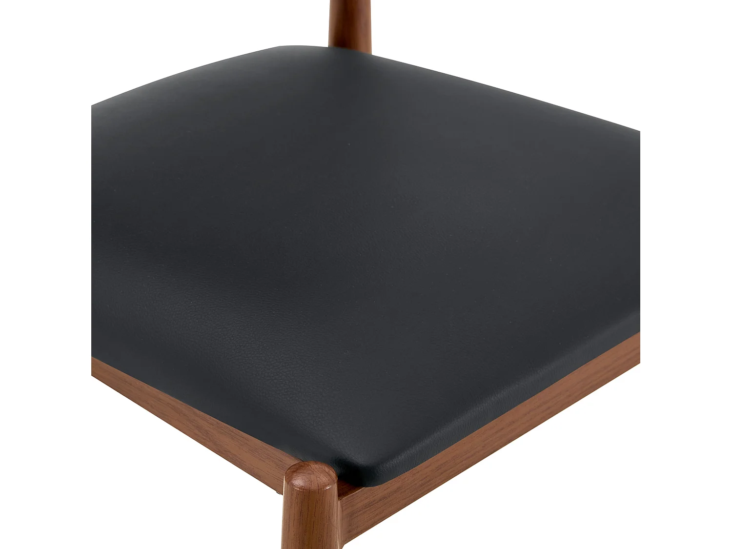 Set van 2 eetkamerstoelen met halfronde gestoffeerde rug en metalen poten