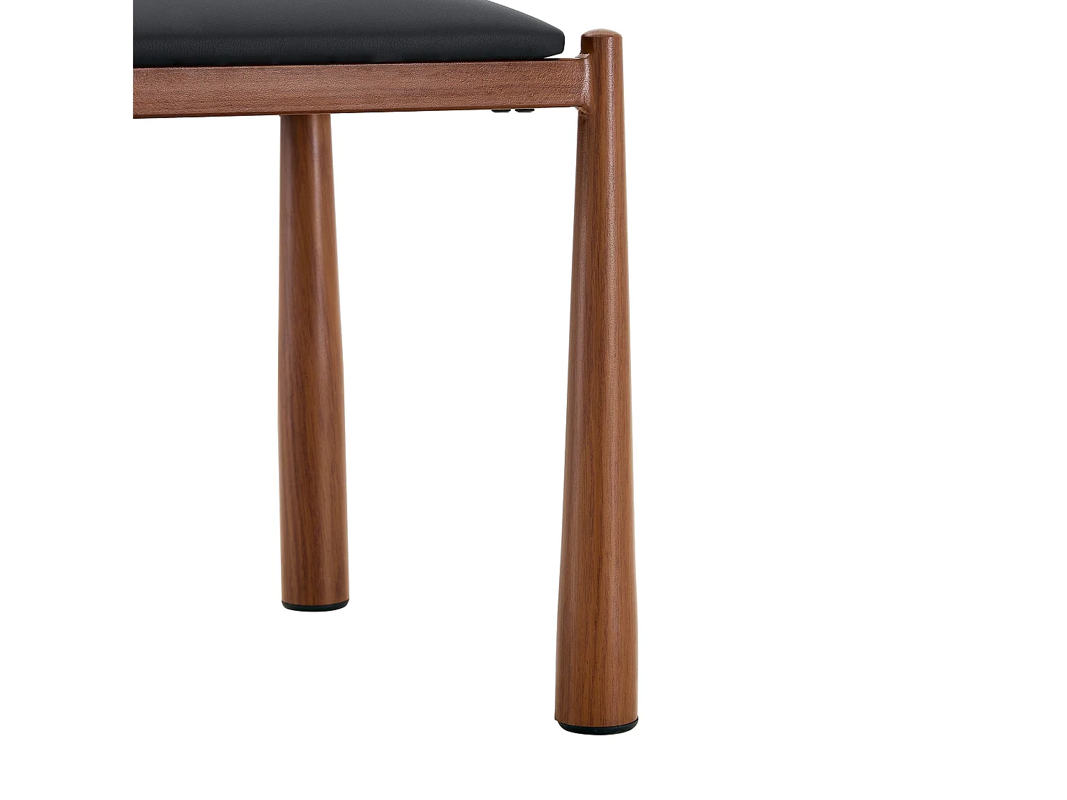 Set van 2 eetkamerstoelen met halfronde gestoffeerde rug en metalen poten