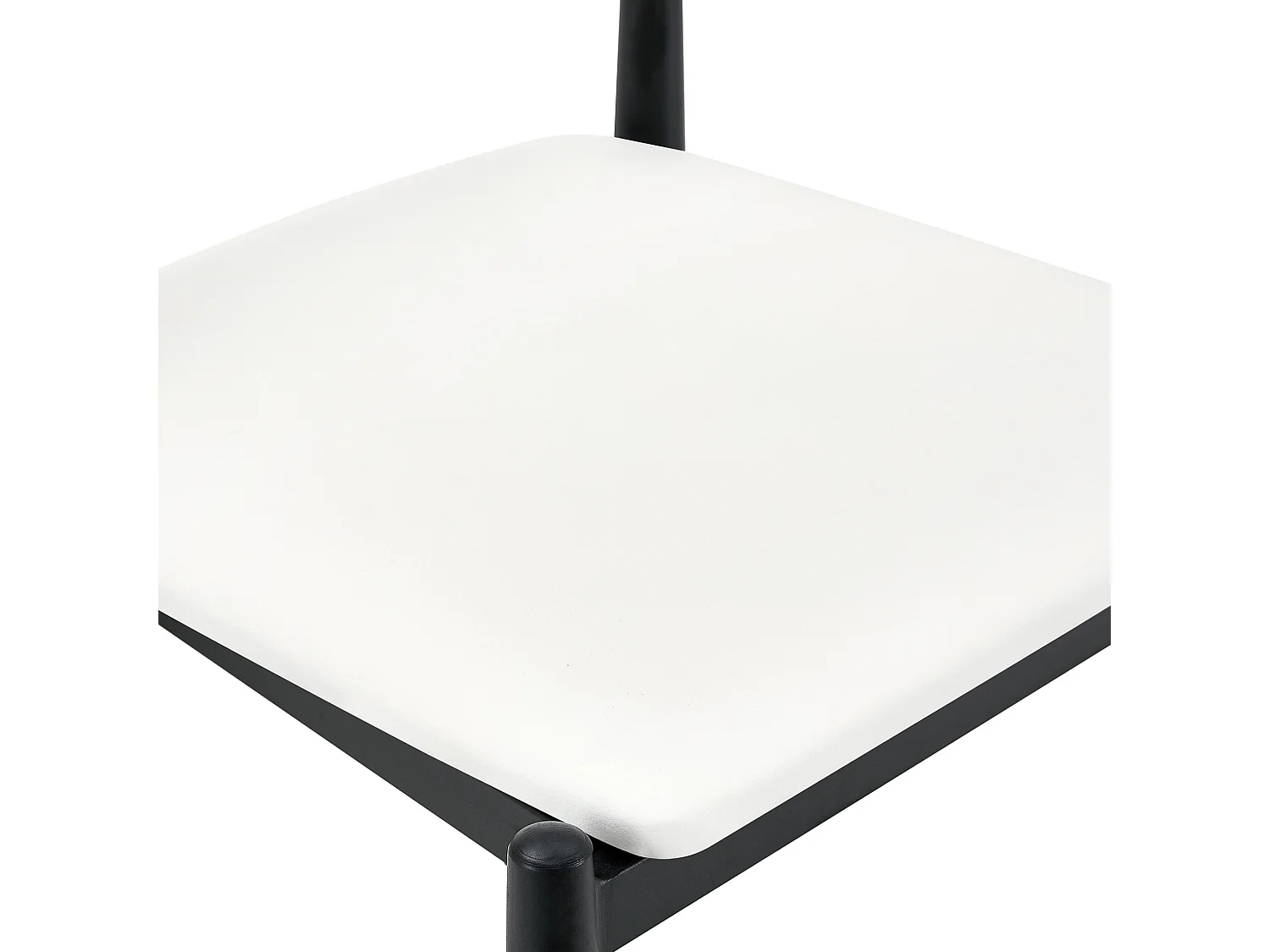 Set van 2 eetkamerstoelen met halfronde gestoffeerde rug en metalen poten