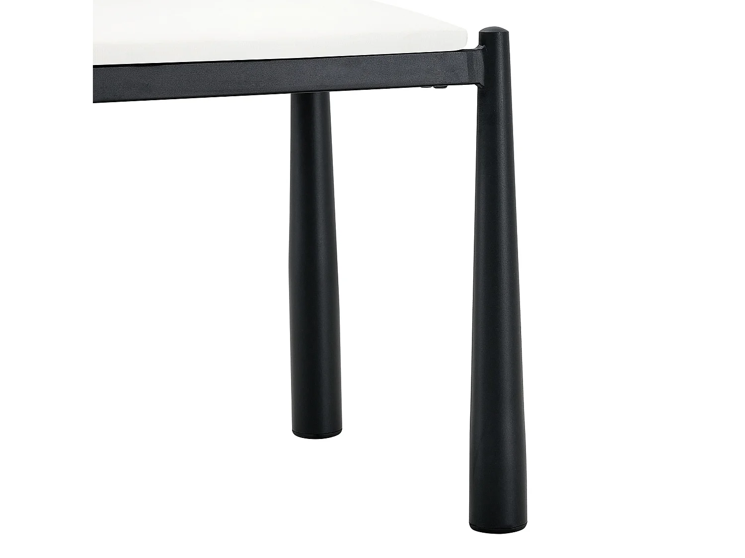 Set van 2 eetkamerstoelen met halfronde gestoffeerde rug en metalen poten