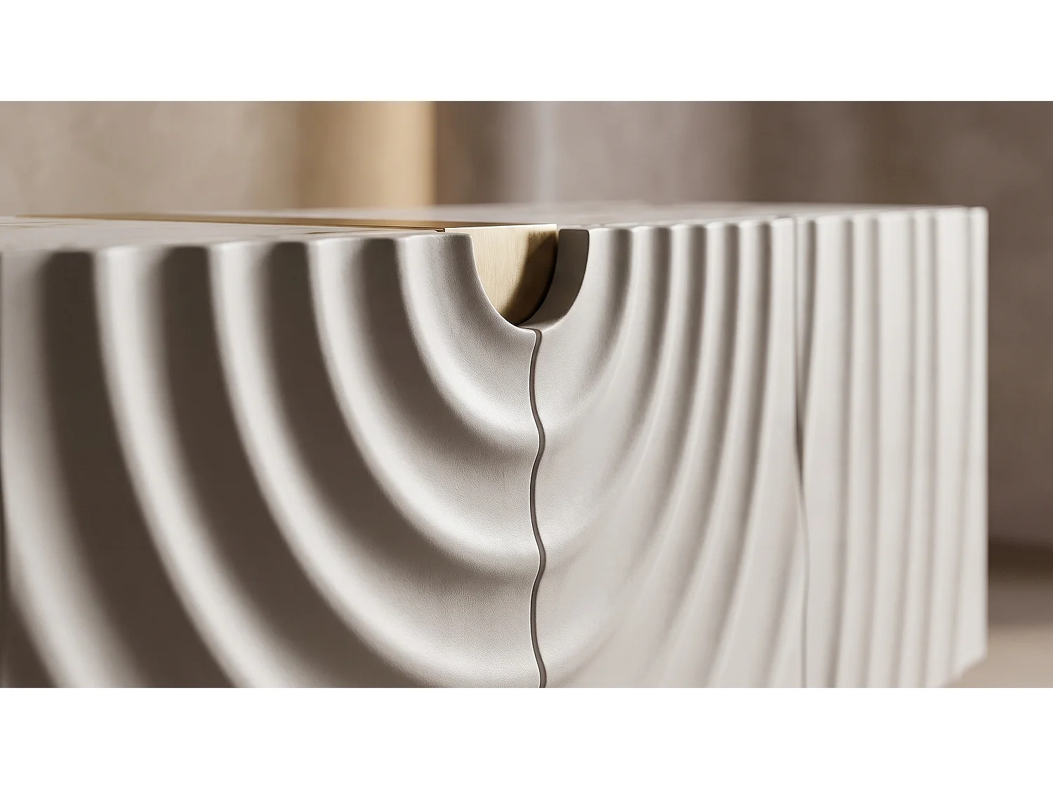 Mueble bajo - blanco Madera - FREEDA