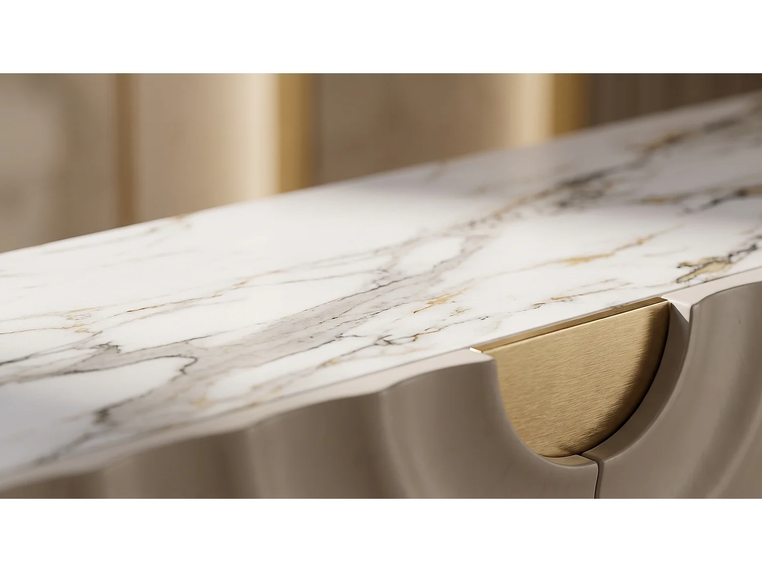 Mueble bajo - blanco Madera - FREEDA