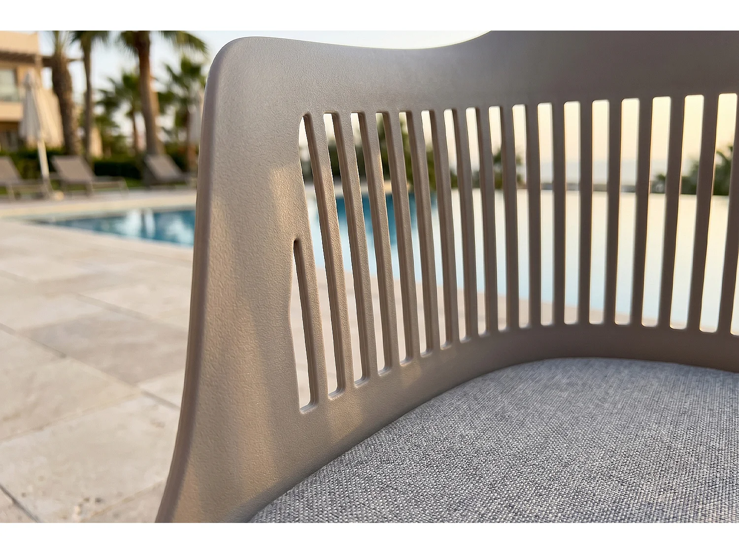 Silla de jardín - beige plástico - ALTEA