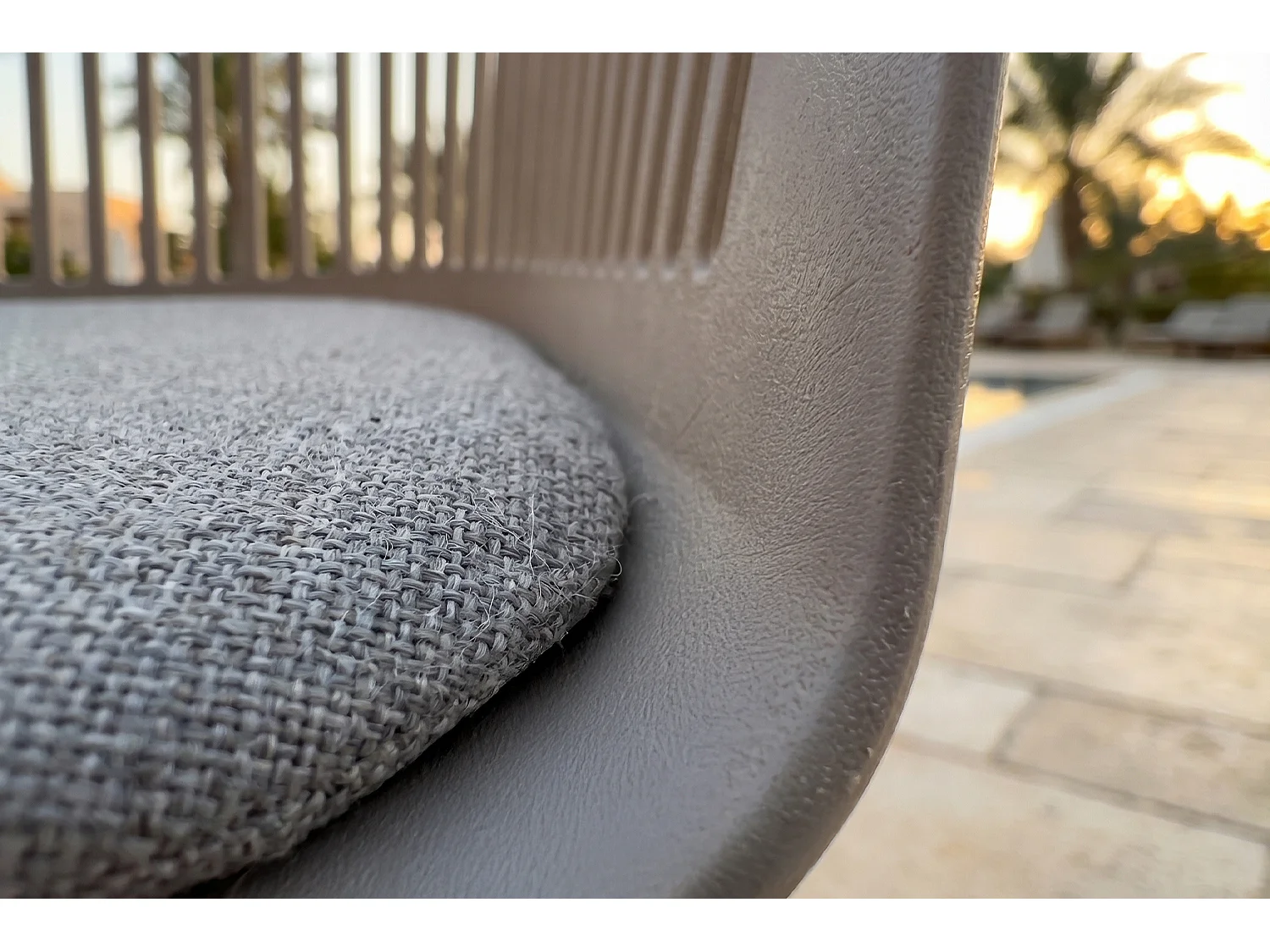Silla de jardín - beige plástico - ALTEA