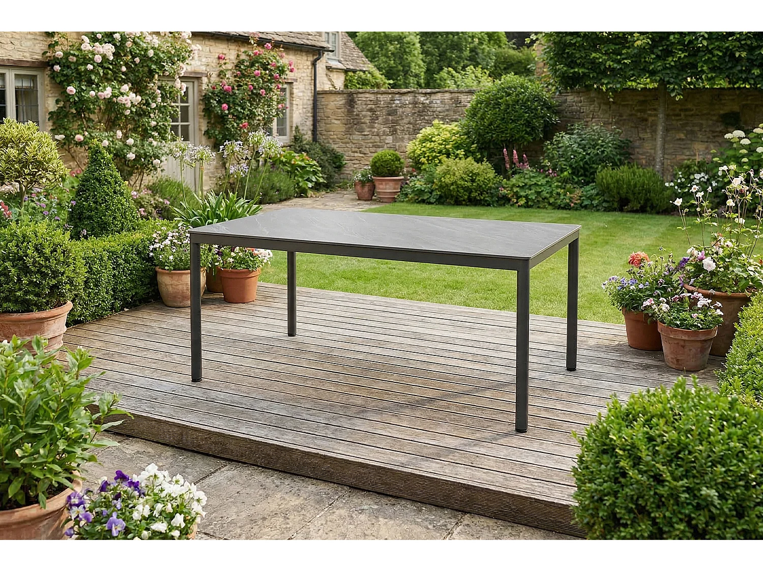 Set - Grau Flachgewebe, Keramik - INDUS