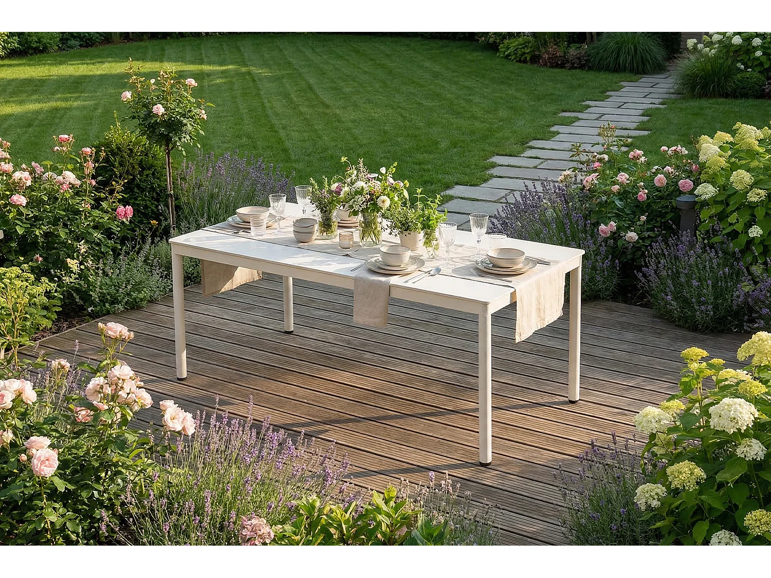 Set - Cremeweiß Kunststoff, Keramik - MIAVA